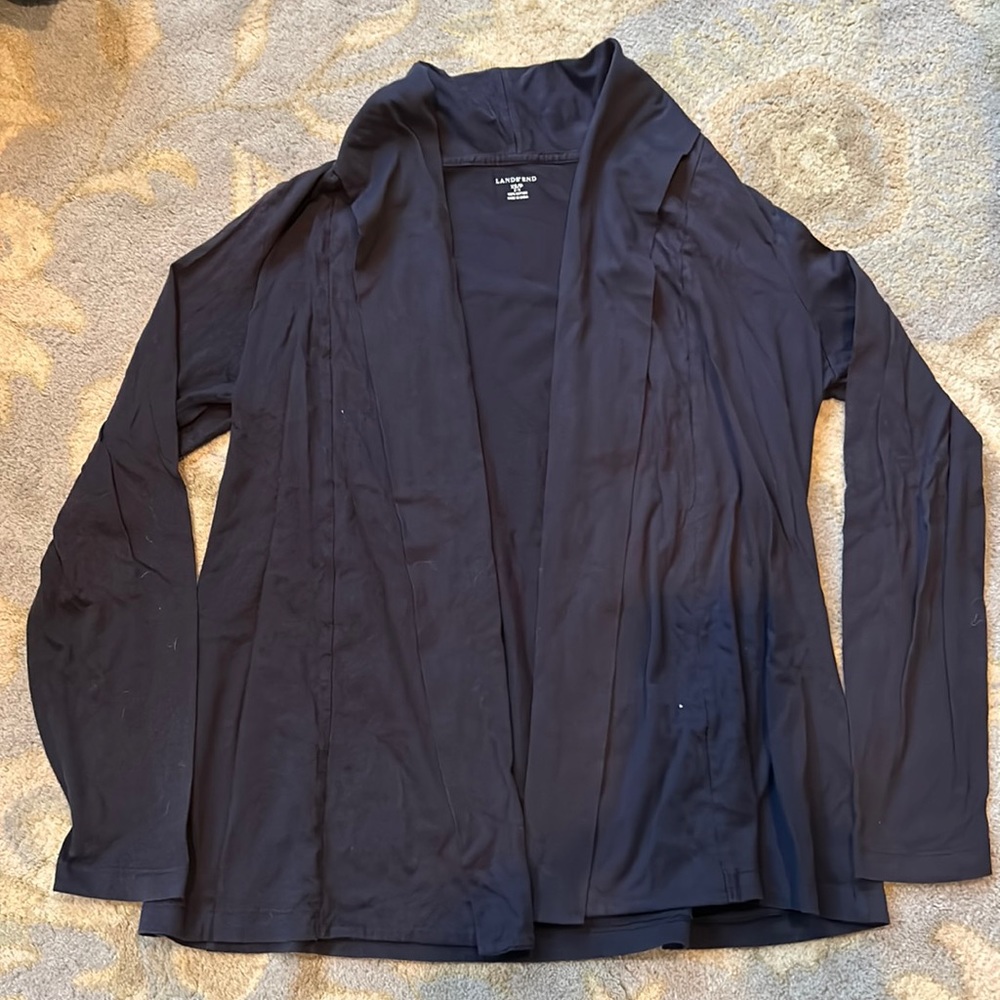 Lands End Drape Front Cardigan XS